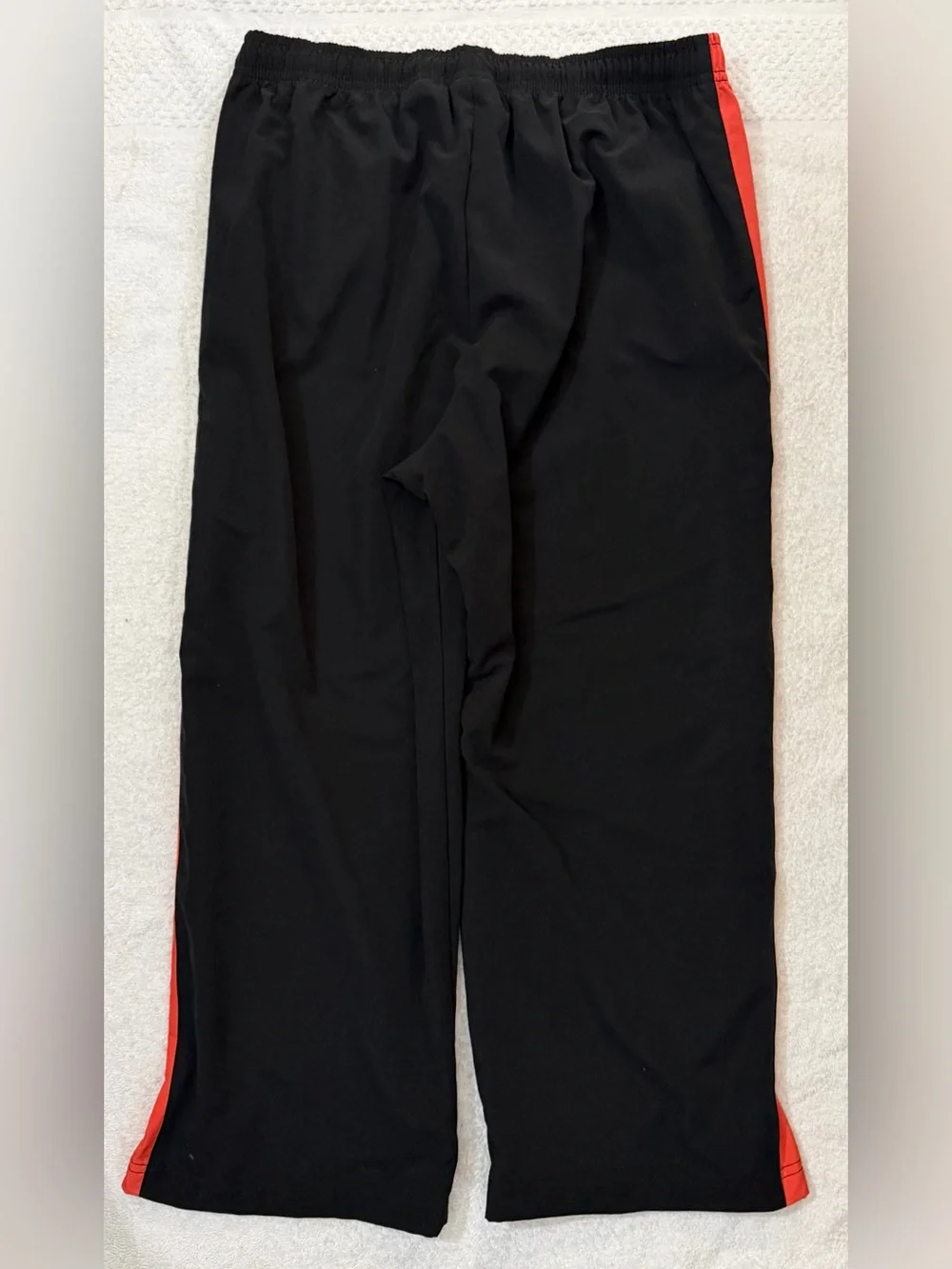 VTG Y2K Nike Cropped Track Pants Side Stripe Wide Leg Swoosh 294617 Retro Active